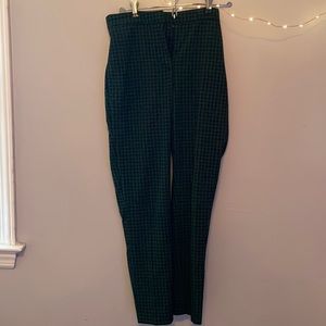 Zara Green Checkered Pants (Size Small)
